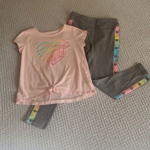 Little girls Ideology athletic leggings/tee set